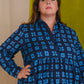 Jessie Dress in 'Indigo Chess Set'