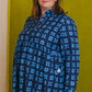 Jessie Dress in 'Indigo Chess Set'