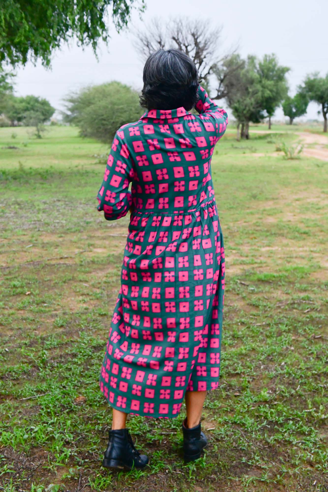 Jessie Dress in 'Pink Forest'