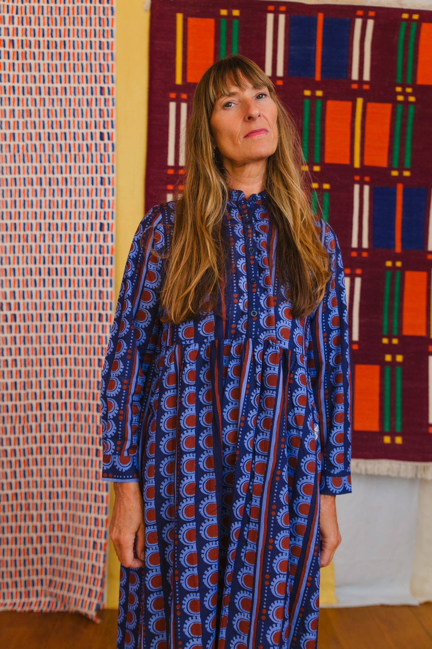 Jessie Dress in Burgundy Bead