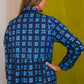 Jessie Dress in 'Indigo Chess Set'