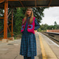 Jessie Dress in 'Indigo Chess Set'