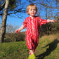 Kid's Playsuit in 'Pink Spark'