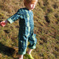 Kid's Playsuit in 'Green Flamingo Splits'