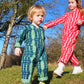 Kid's Playsuit in 'Green Flamingo Splits'