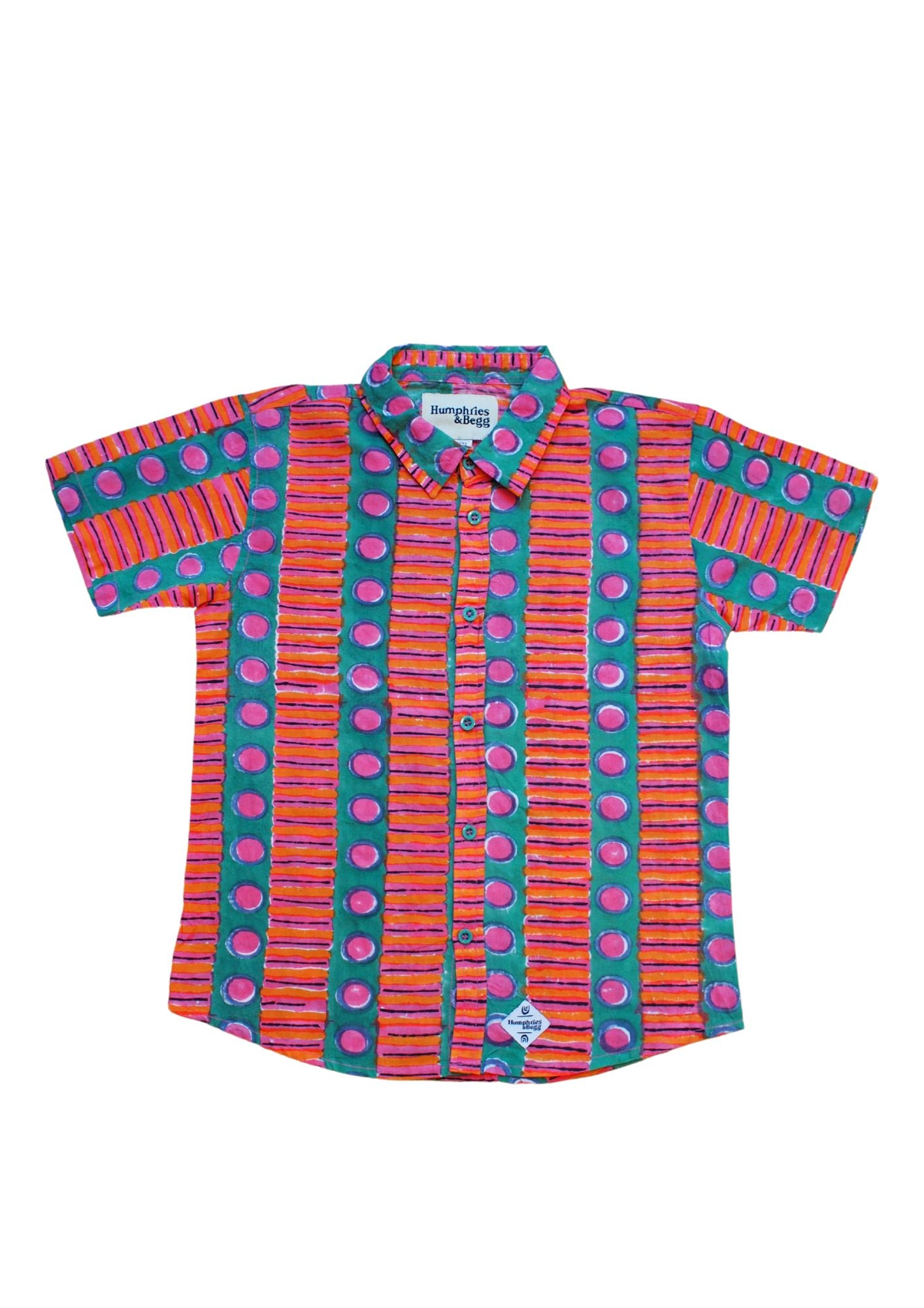 Kid's Short Sleeved Shirt in 'Orange Grove'