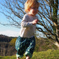 Kid's Trousers in 'Green Flamingo Splits'