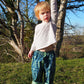 Kid's Trousers in 'Green Flamingo Splits'