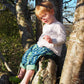Kid's Trousers in 'Green Flamingo Splits'