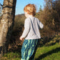 Kid's Trousers in 'Green Flamingo Splits'