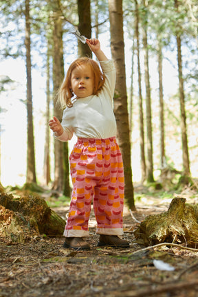 Kid's Trousers in 'Citrus Segment' 0-6 years