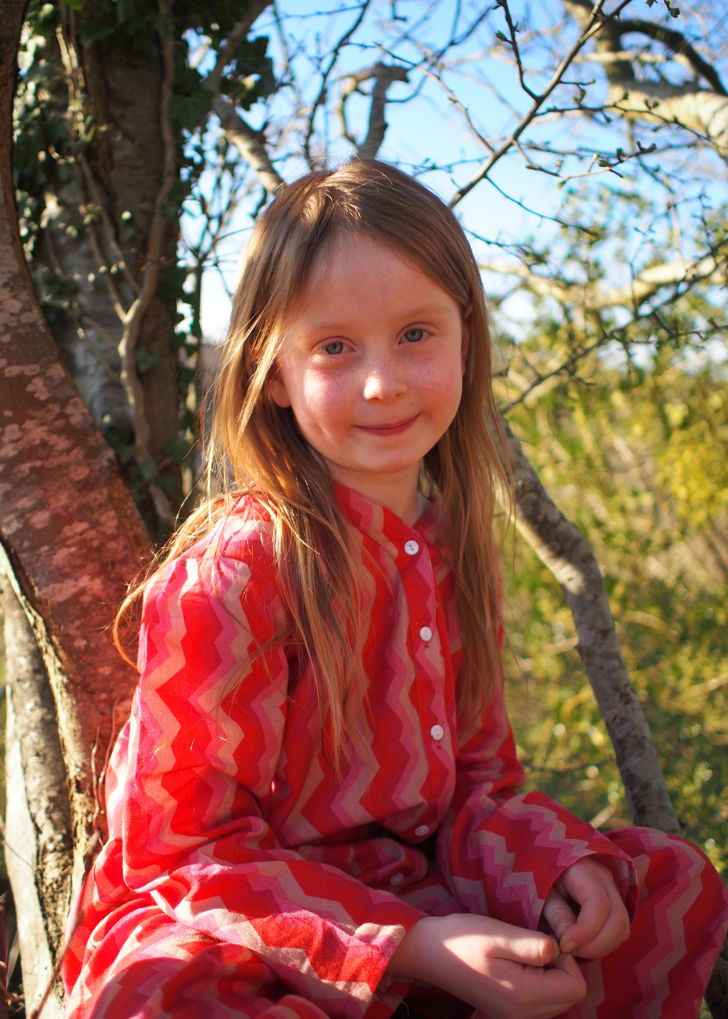 Kid's Playsuit in 'Pink Spark'