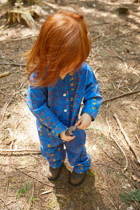 Kids Playsuit in 'Blue Skydive' 0-6yrs