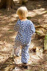 Playsuit in 'Navy Honeycomb' 0-6yrs