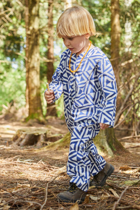 Playsuit in 'Navy Honeycomb' 0-6yrs