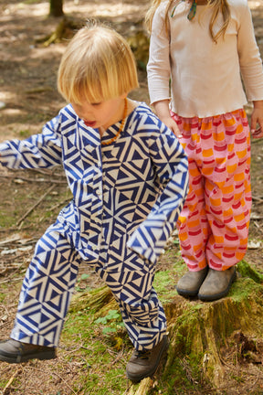 Playsuit in 'Navy Honeycomb' 0-6yrs