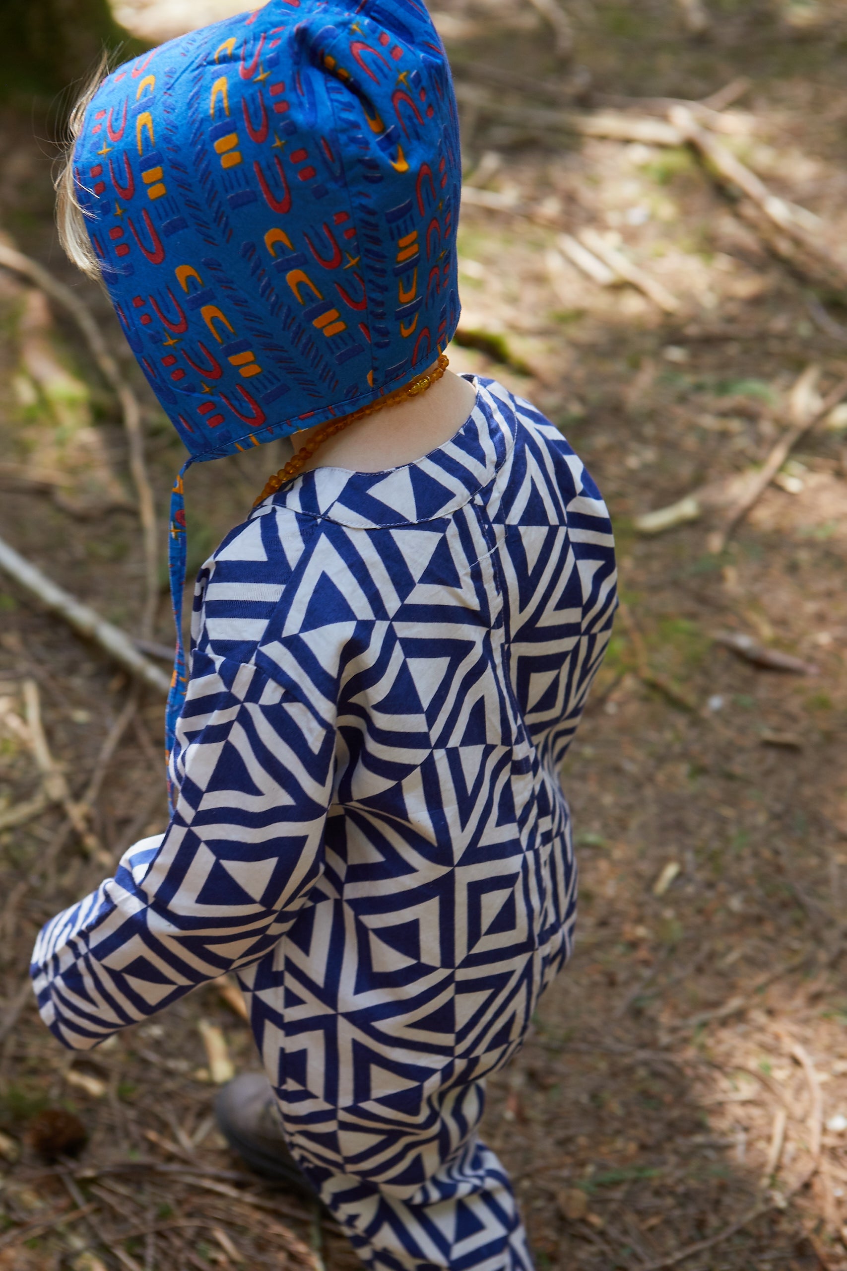 Playsuit in 'Navy Honeycomb' 0-6yrs