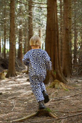 Playsuit in 'Navy Honeycomb' 0-6yrs