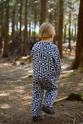 Playsuit in 'Navy Honeycomb' 0-6yrs