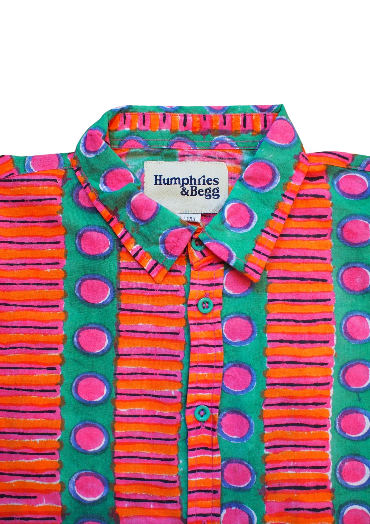 Kid's Short Sleeved Shirt in 'Orange Grove'