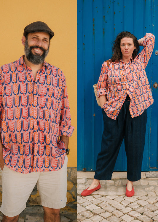 Kit Shirt in 'Peachy Beak'