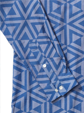 Men's Shirt in 'Sky Blue Honeycomb'