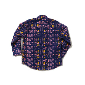 Indian Collar Shirt in 'Navy Skydive' 0-6yrs