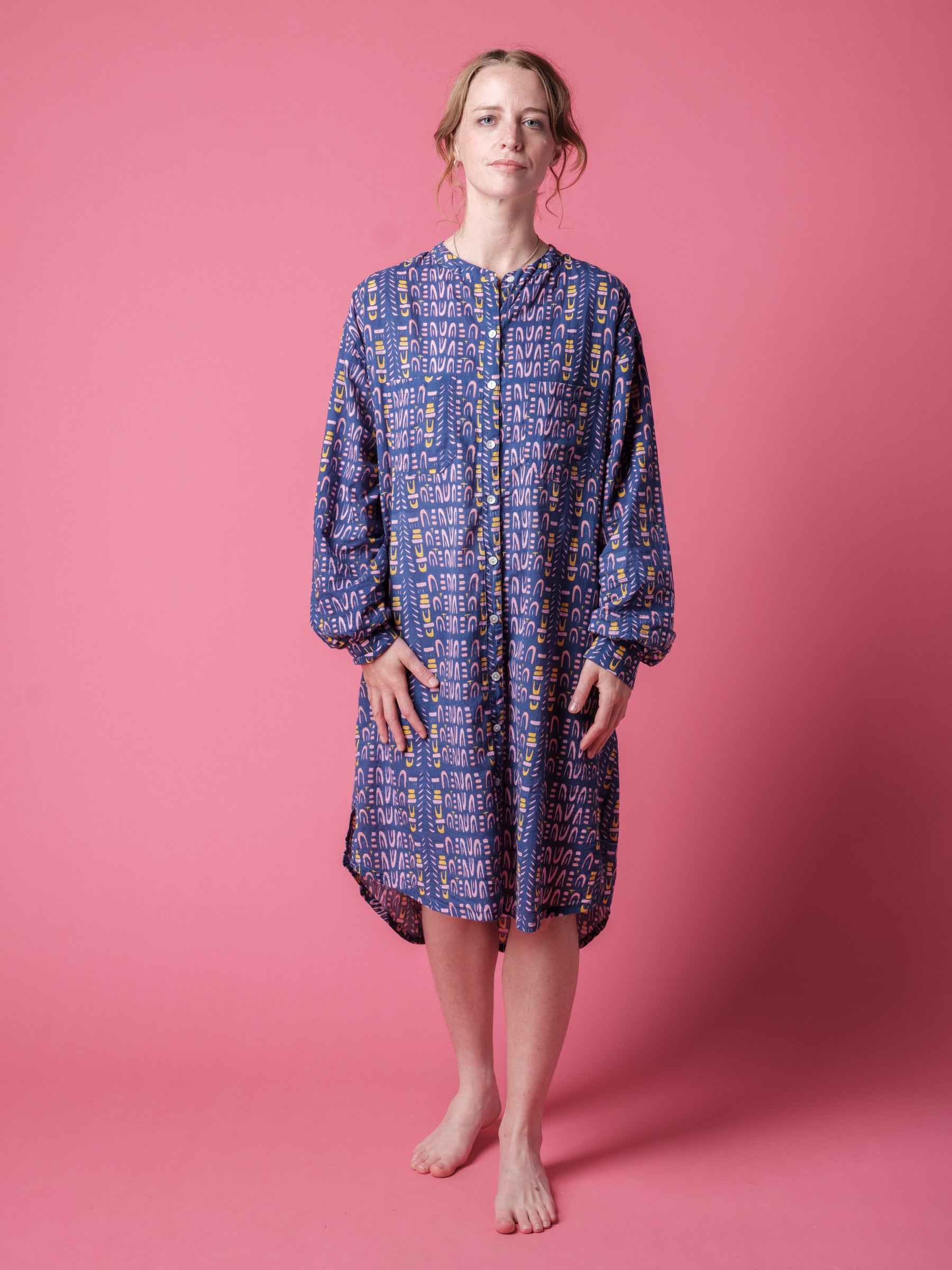 Unisex Nightshirt in Navy Skydive