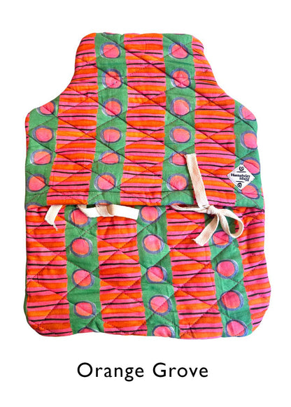 Hot Water Bottle Cover - Quilted Cotton  - 5 designs