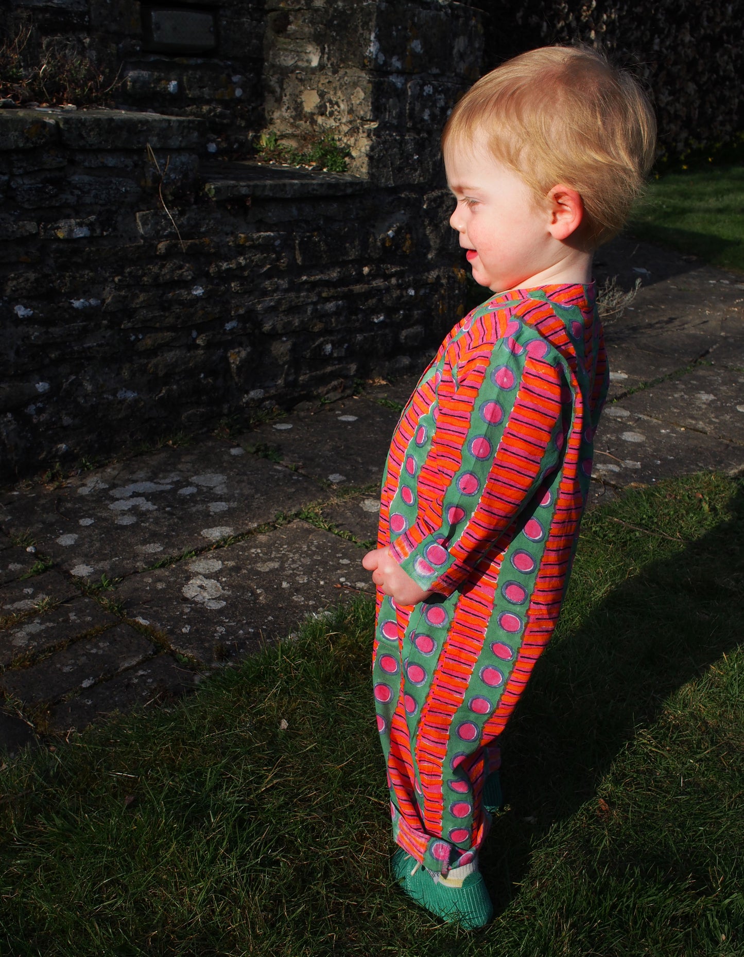Kid's Playsuit in 'Orange Grove'