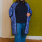 PRE-ORDER: Quilted Overcoat in 'Blue Bead'