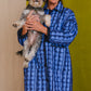PRE-ORDER: Quilted Overcoat in 'Blue Bead'