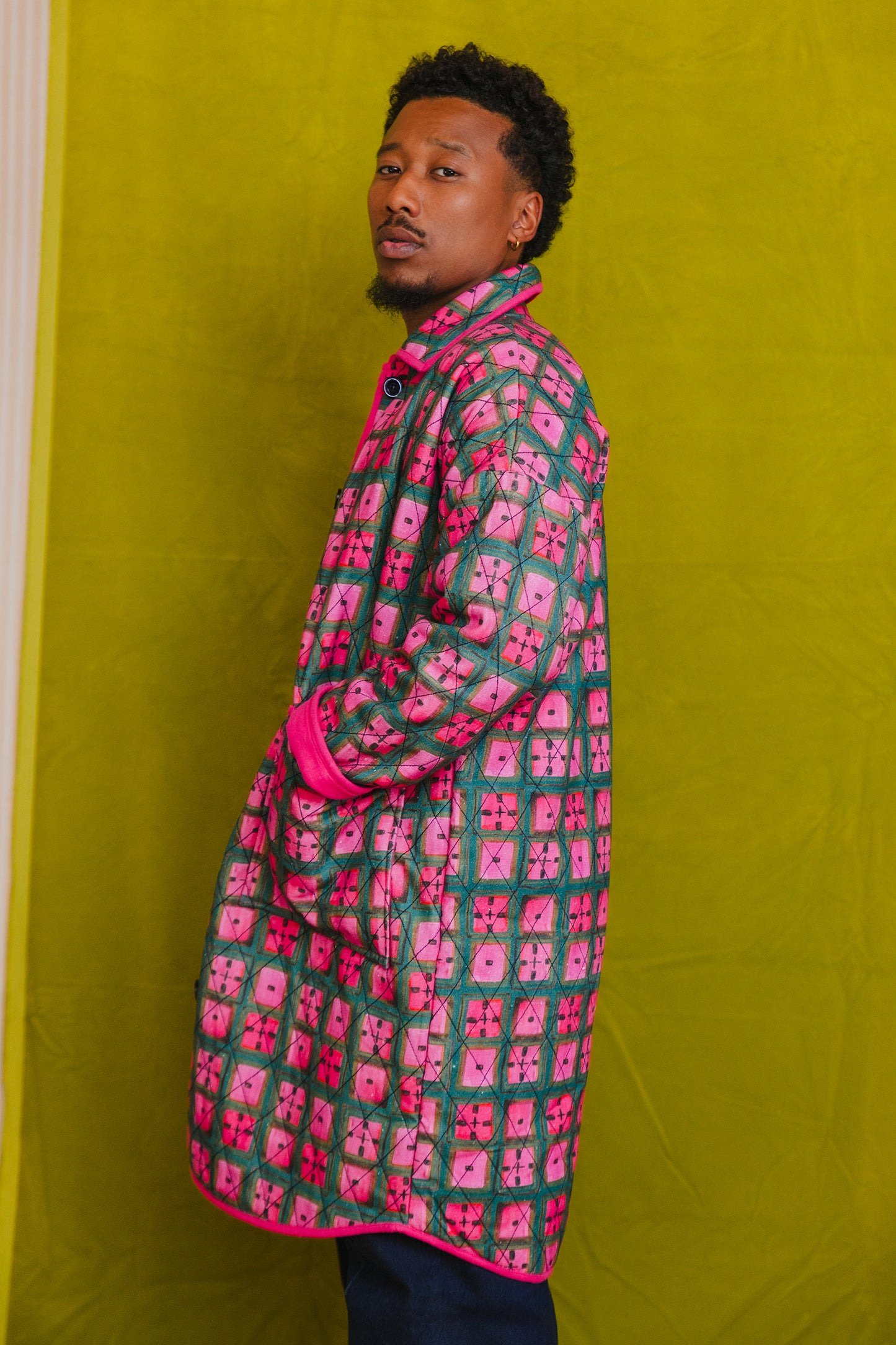 PRE-ORDER: Quilted Overcoat in 'Divine Forest'