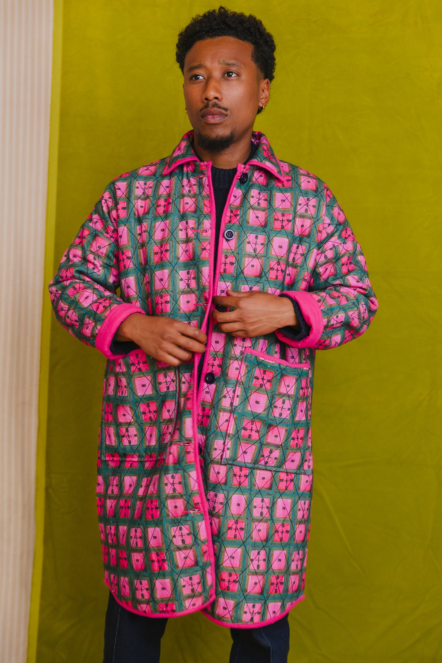 PRE-ORDER: Quilted Overcoat in 'Divine Forest'