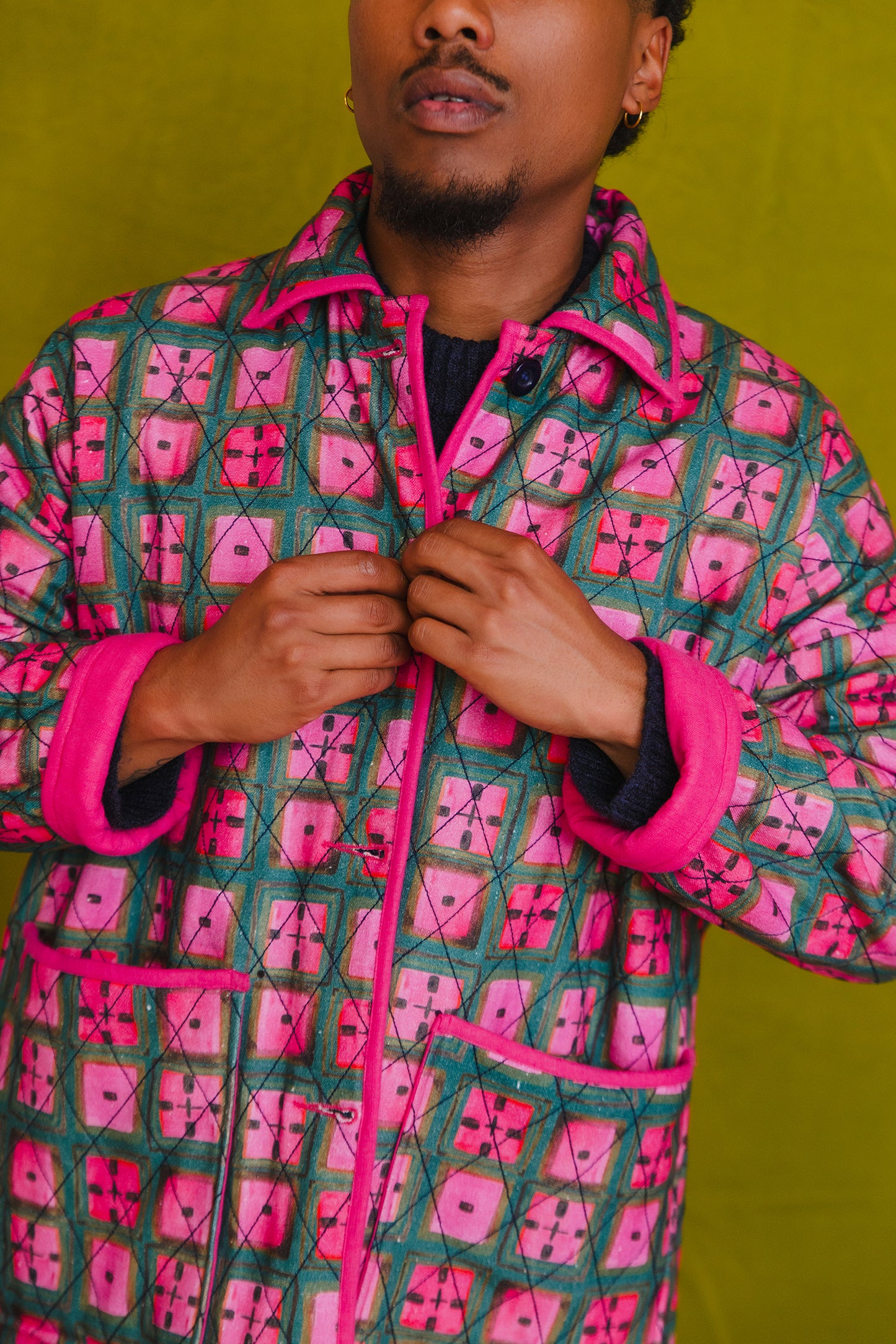 PRE-ORDER: Quilted Overcoat in 'Divine Forest'