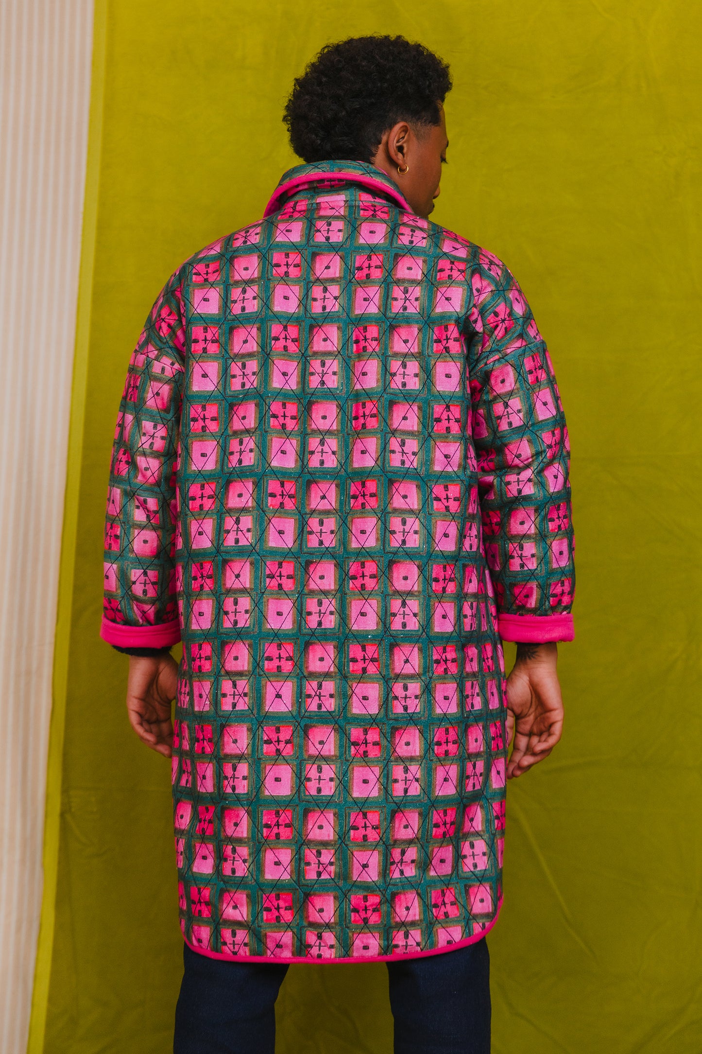 PRE-ORDER: Quilted Overcoat in 'Divine Forest'