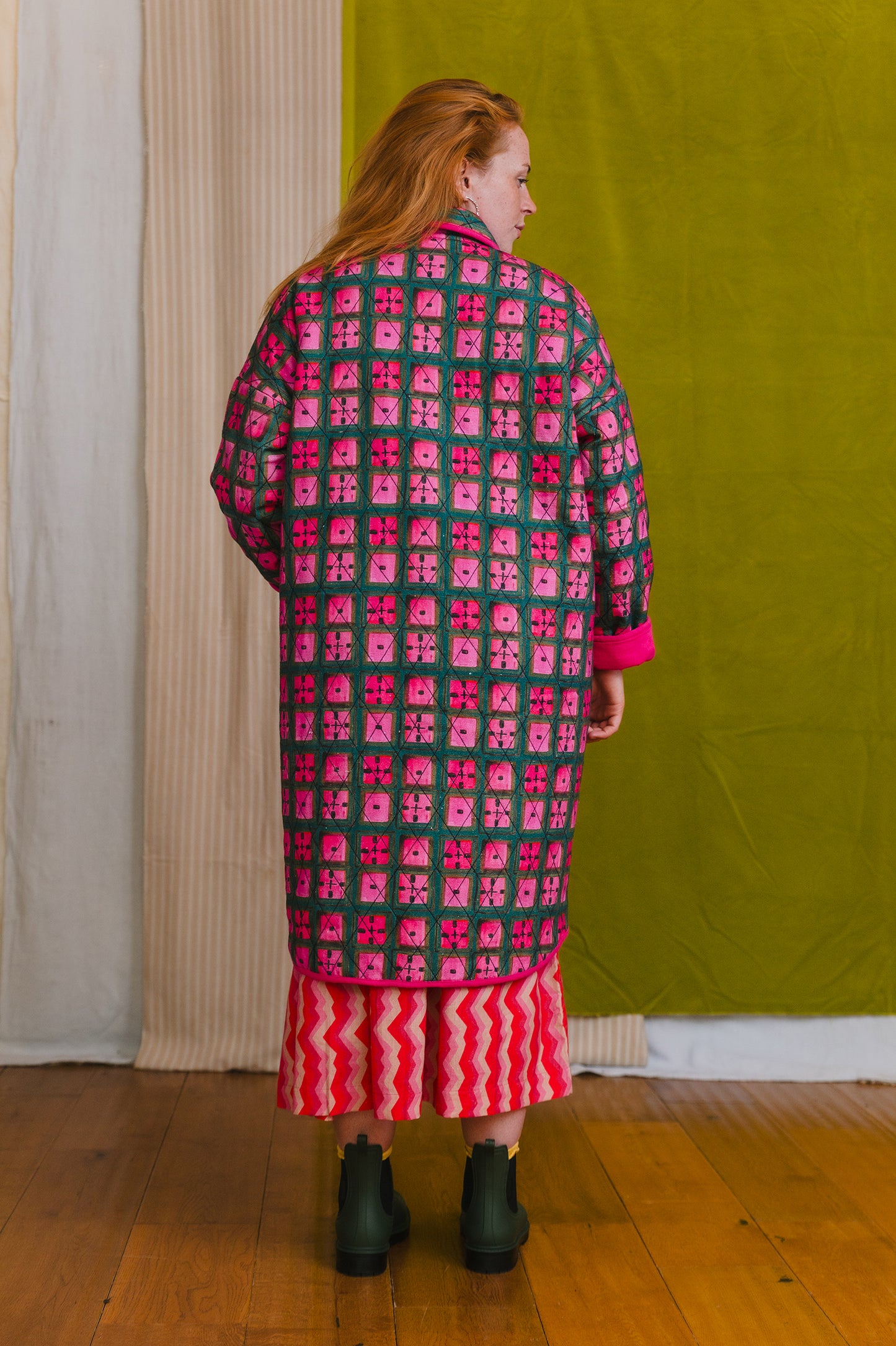 PRE-ORDER: Quilted Overcoat in 'Divine Forest'