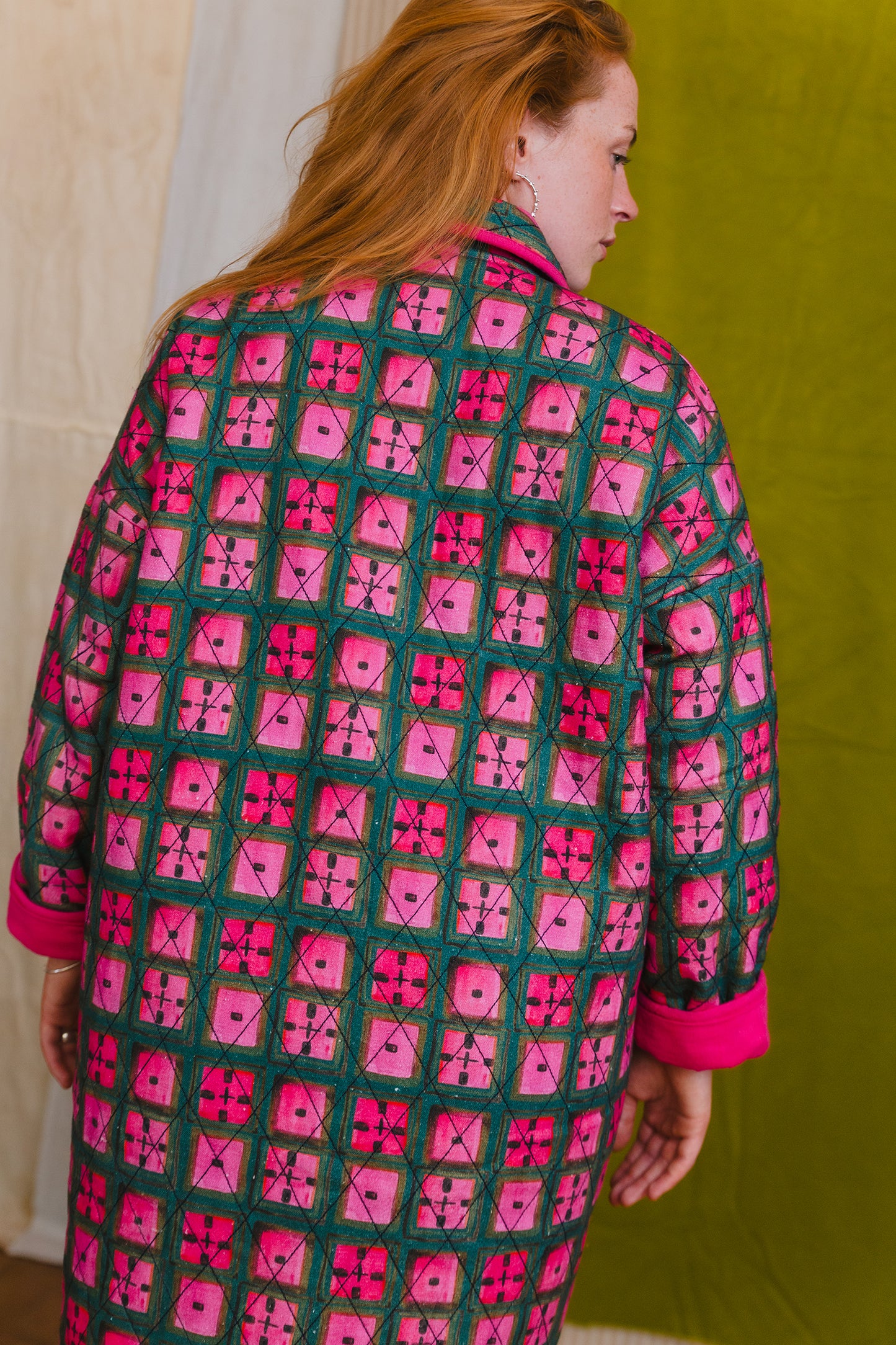 PRE-ORDER: Quilted Overcoat in 'Divine Forest'