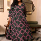 Party Lydia Dress in 'Dashing Diamond on Green'