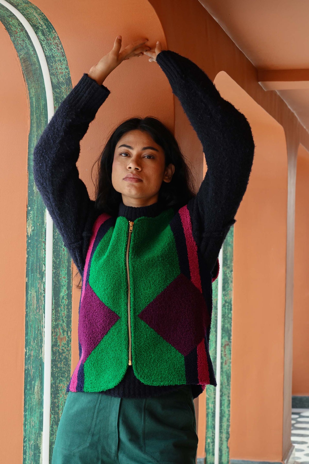 Patty Waistcoat in 'Double Diamond'