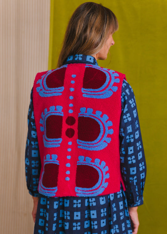Patty Waistcoat in 'Raspberry Sunset'