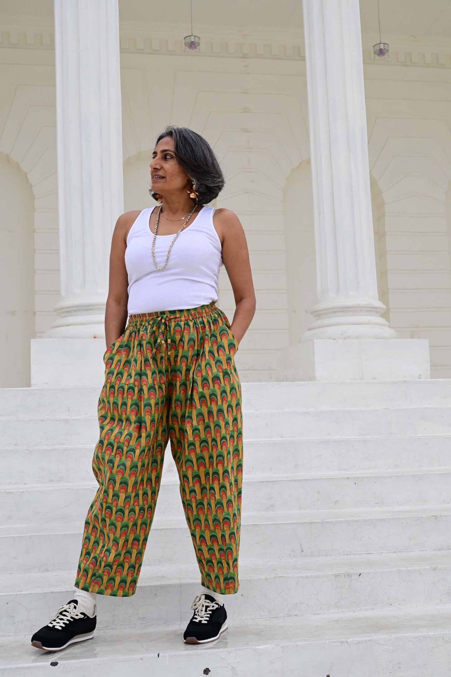 Anko Trousers in 'Peacock Fan'