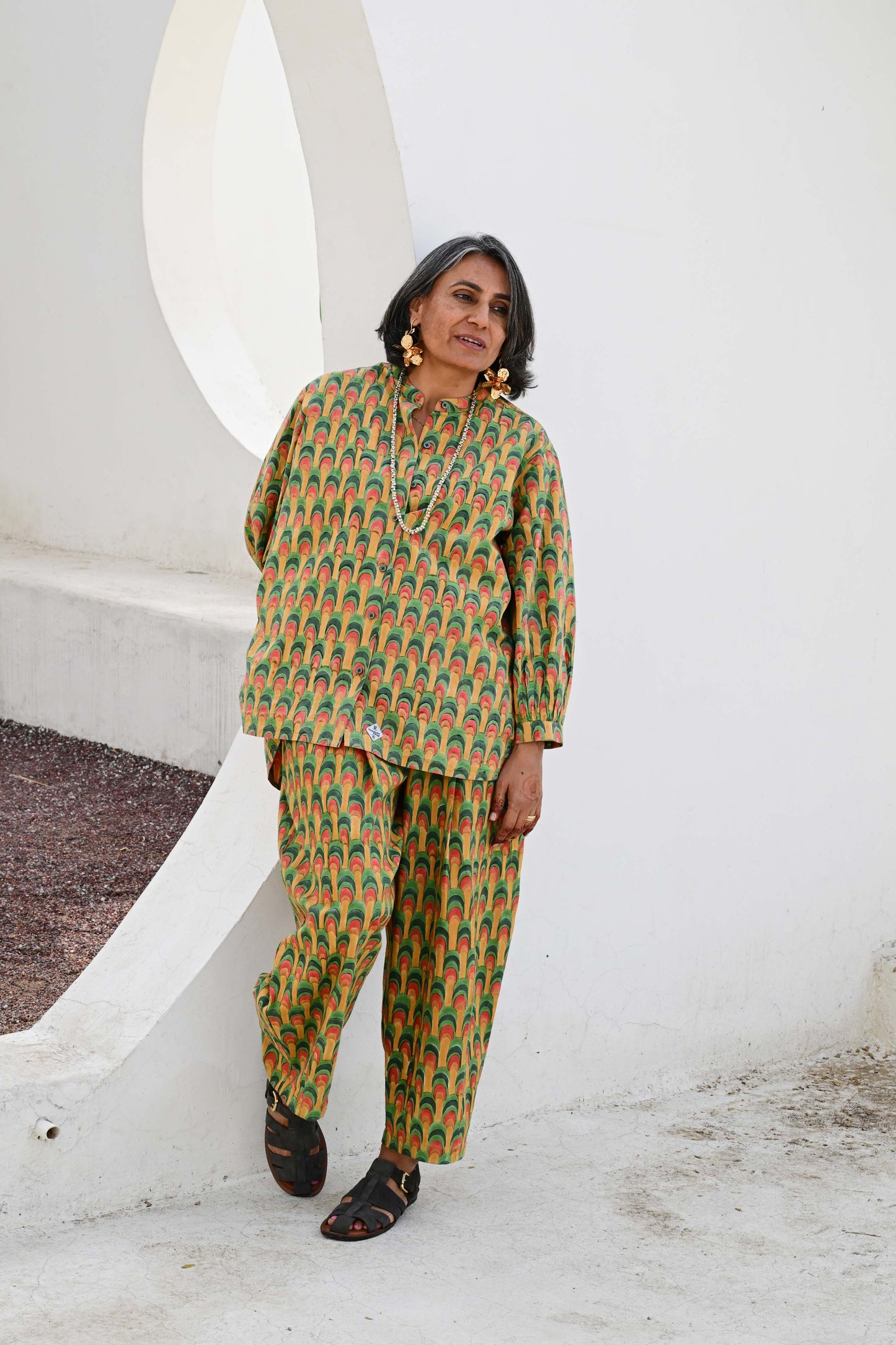 Anko Trousers in 'Peacock Fan'