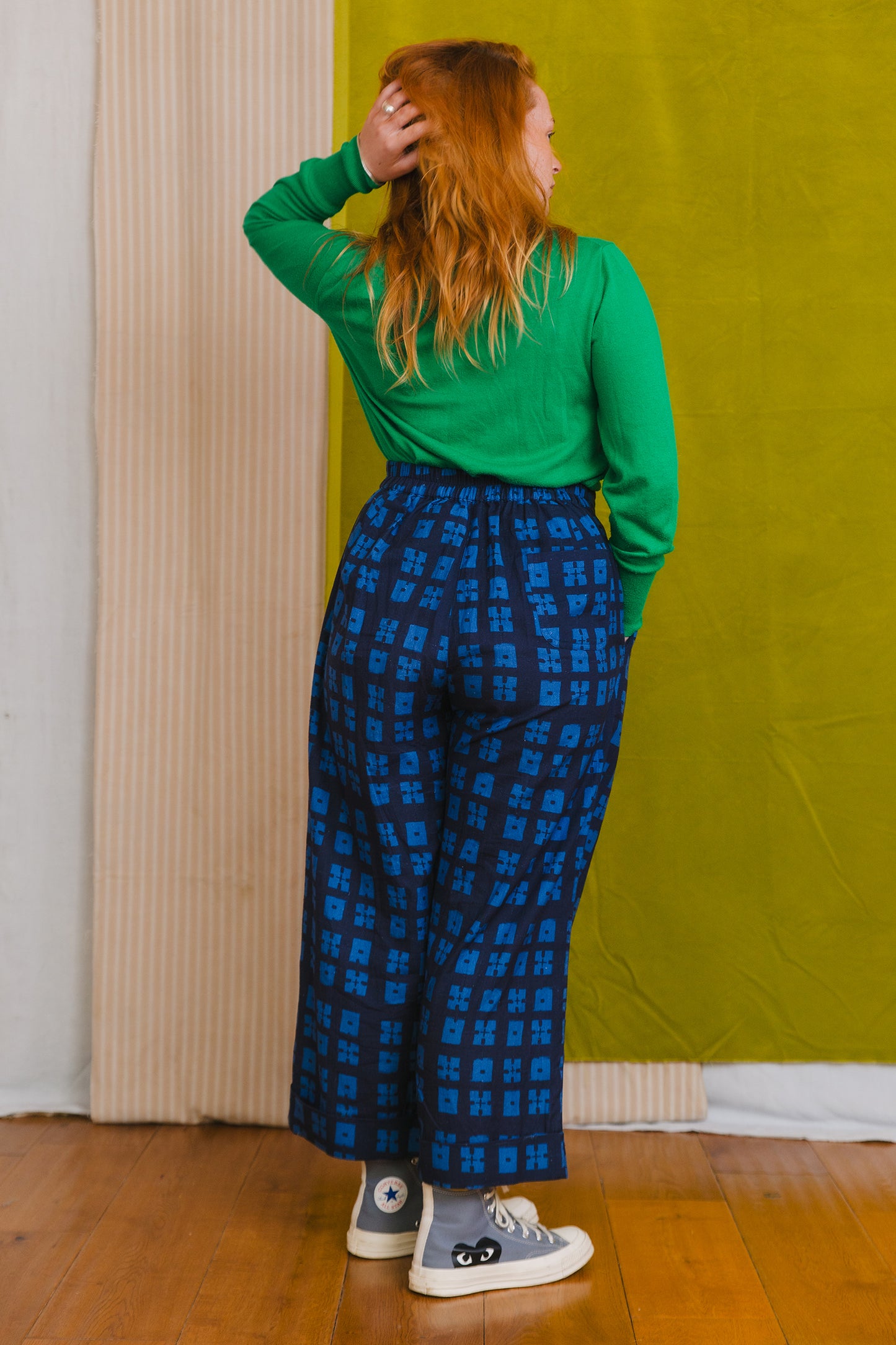 Penny Pants in 'Indigo Chess Set'