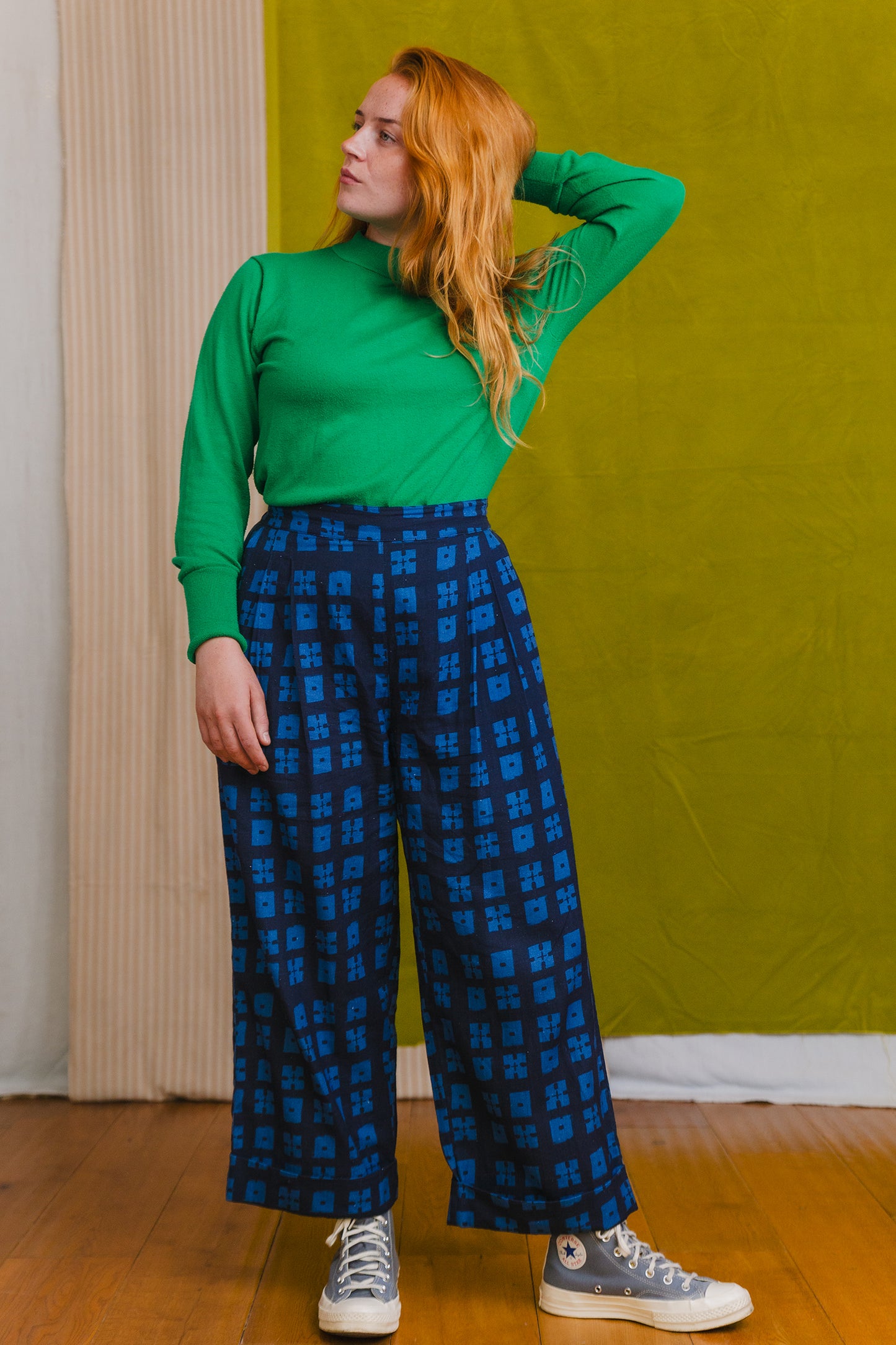 Penny Pants in 'Indigo Chess Set'