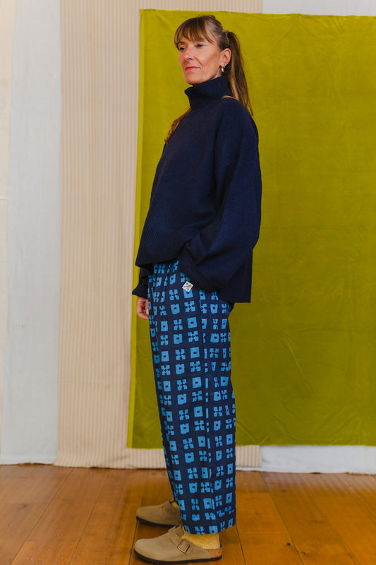 Penny Pants in 'Indigo Chess Set'