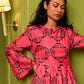Party Frill Dress in 'Dashing Diamond on Pink'