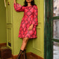 Party Frill Dress in 'Dashing Diamond on Pink'