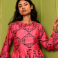 Party Frill Dress in 'Dashing Diamond on Pink'