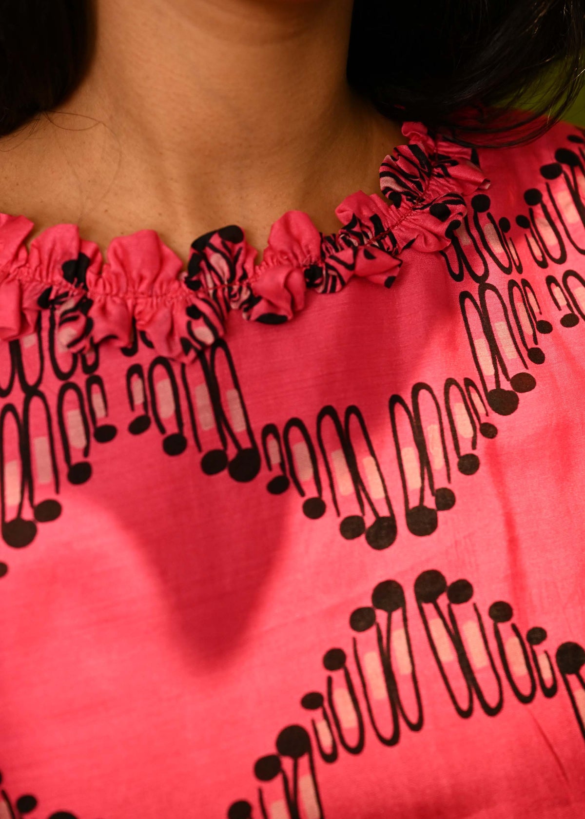 Party Frill Dress in 'Dashing Diamond on Pink'